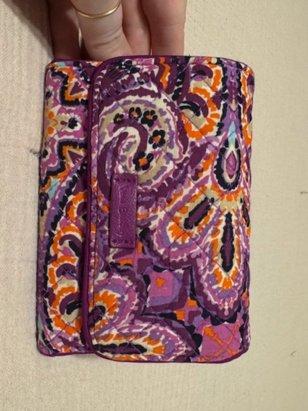 Vera Bradley "Dream Tapestry" Patterned Tri-Fold Small Wallet, RFID Blocking